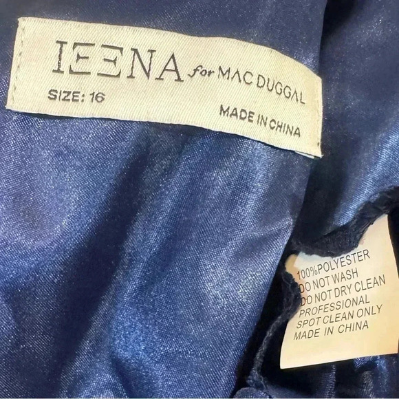 Ieena by Mac Duggal - 55147 Beaded Jewel Neck A-Line Gown NWT - Picture 8 of 8